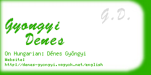 gyongyi denes business card
