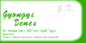 gyongyi denes business card